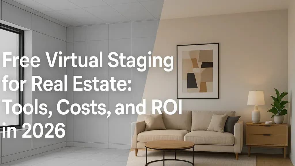 Free Virtual Staging for Real Estate: Tools, Costs, and ROI in 2026